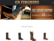 Tablet Screenshot of cbfincherswesternwear.com